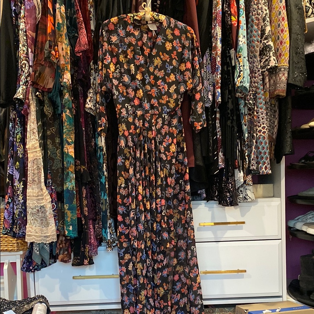 Anthropologie Floral Maxi Dress